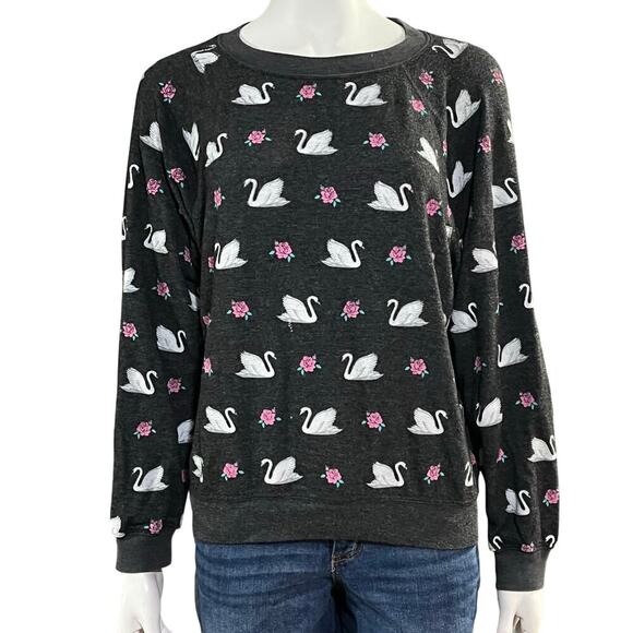 Wildfox Swan Song Print Sommers Sweatshirt Size Small - Picture 6 of 11